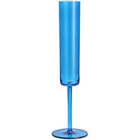 Fortessa Outside 6 oz. Blue Tritan™ Plastic Flute Glass - 24/Case