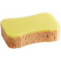 Lavex 8" x 4 3/4" x 2" Jumbo Natural Grip Sponge / Scouring Pad Combo