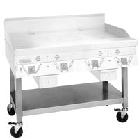 Garland SCG-48SSC Stainless Steel Equipment Stand with Undershelf and Casters for CG-48R and ECG-48R Griddles