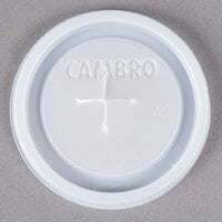 Cambro CLJ6 Disposable Translucent Lid with Straw Slot - 1000/Case