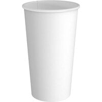 Choice 16 oz. White Poly Paper Hot Cup - 50/Pack