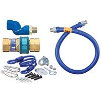 Dormont 1675BPQSR48 SnapFast® 48" Gas Connector Kit with One Swivel and Restraining Cable - 3/4" Diameter