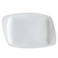 CAC WH-12 White Pearl 9 3/4" New Bone White Porcelain Platter - 24/Case
