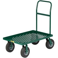Little Giant 24" x 36" Green Perforated Steel Platform Truck with 10" Pneumatic Wheels T810P-9PN-G-LU