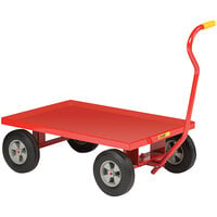 Little Giant 24" x 36" Red Steel Wagon Truck with Lipped Edges and 8" Rubber Wheels LW-2436-8S