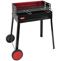 Omcan 47312 27 5/8" Steel Charcoal Grill with Stainless Steel Brazier and Wheels