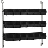 Quantum 34" x 36" Wall Mount Cantilever with 18 Divider Bins