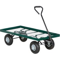 Vestil 24" x 48" Green Steel Landscape Cart LSC-2448-PT - 500 lb. Capacity
