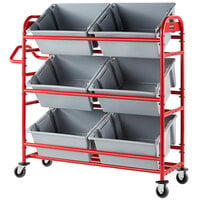 Rubbermaid Tote Picking Cart with Angled Shelves 2144269