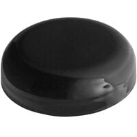 53/400 Black Continuous Thread Dome Customizable Lid with Foam Liner - 1500/Case