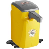 Heinz Keystone 1.5 Gallon Yellow Plastic Countertop Mustard Pump Dispenser with Touchless Automatic Dispensing Lid