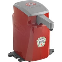 Heinz Keystone 1.5 Gallon Red Plastic Countertop Ketchup Pump Dispenser with Touchless Automatic Dispensing Lid