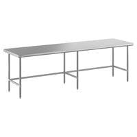 Regency Spec Line Easy Attach 30" x 108" 14-Gauge Stainless Steel Commercial Open Base Work Table