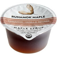 Runamok Cinnamon and Vanilla-Infused Maple Syrup 1.5 fl. oz. Single-Serve Cup - 100/Case