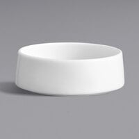 Luzerne Scandi by Oneida 1880 Hospitality SD1379007 2 oz. Bright White Raised Rim Porcelain Sauce Dish - 72/Case
