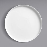 Luzerne Scandi by Oneida 1880 Hospitality SD1301030 11 3/4" Bright White Raised Rim Porcelain Plate - 12/Case