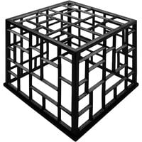 GET Bugambilia Mondrian 11" x 10 3/4" Black Resin-Coated Aluminum Cube Riser