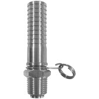 Sani-Lav N15S Stainless Steel Swivel Hose Adapter with 3/4" Hose Barb Inlet and 1/2" MNPT Outlet Connections