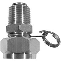 Sani-Lav N11S Stainless Steel Swivel Hose Adapter with 3/4" FGHT Inlet and 1/2" MNPT Outlet Connections