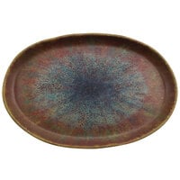 cheforward™ by GET Savor 12" Oval Clay Azul Iris Melamine Plate - 12/Case