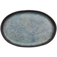 cheforward™ by GET Savor 12" Oval Robin's Egg Blue Melamine Plate - 12/Case