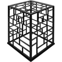 GET Bugambilia Mondrian 10" x 14 1/2" Black Resin-Coated Aluminum Cube Riser