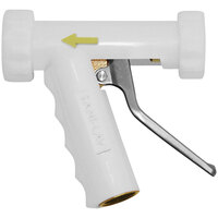 Sani-Lav N8W Large White Industrial Insulated Spray Nozzle with Stainless Steel Handle