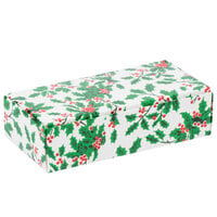 7 1/8" x 3 3/8" x 1 7/8" 1-Piece 1 lb. Holly / Holiday Candy Box - 250/Case