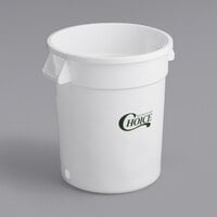 Choice 20 Gallon White Bottom Can with Spigot Hole for Vegetable Crispers
