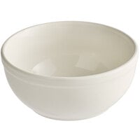 Acopa 13 oz. Ivory (American White) Rolled Edge Stoneware Nappie Bowl - 6/Pack
