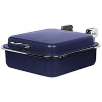 Spring USA Seasons 2/3 Size Rectangular Sapphire Stainless Steel Induction Chafer with Chrome Accents 2384-467