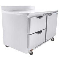 Beverage-Air WTFD48AHC-2-23 48" Two Drawer, One Door Worktop Freezer with 3" Casters