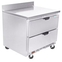 Beverage-Air WTFD36AHC-2-23 36" Two Drawer Worktop Freezer with 3" Casters