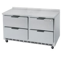 Beverage-Air WTFD60AHC-4-23 60" Four Drawer Worktop Freezer with 3" Casters