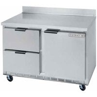 Beverage-Air WTFD60AHC-2-23 60" Two Drawer, One Door Worktop Freezer with 3" Casters
