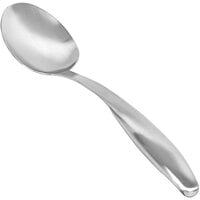 Front of the House 13 1/2" 18/10 Stainless Steel Extra Heavy Weight Brushed Solid Serving Spoon - 12/Case