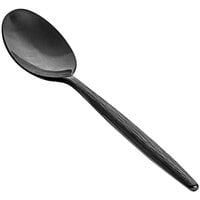 Front of the House Owen 6 1/2" 18/10 Stainless Steel Extra Heavy Weight Matte Black Teaspoon - 12/Case