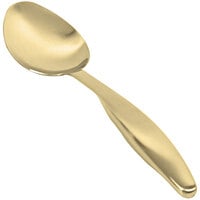 Front of the House 10 1/4" 18/10 Stainless Steel Extra Heavy Weight Matte Brass Solid Serving Spoon - 12/Case