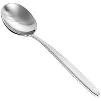 Front of the House Luca 8" 18/10 Stainless Steel Extra Heavy Weight Brushed Dinner / Dessert Spoon - 12/Case