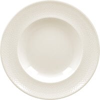 RAK Porcelain Favourite 10 1/4" Ivory Embossed Porcelain Deep Plate - 12/Case