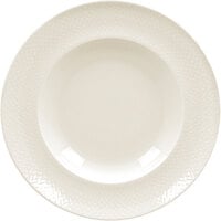 RAK Porcelain Favourite 9 1/2" Ivory Embossed Deep Plate - 12/Case