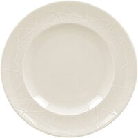 RAK Porcelain Wonder 6 3/4" Ivory Embossed Porcelain Flat Plate - 24/Case