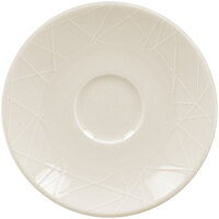 RAK Porcelain Wonder 5 1/8" Ivory Embossed Porcelain Saucer - 12/Case