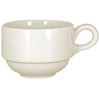 RAK Porcelain Wonder 7.8 oz. Ivory Embossed Porcelain Stackable Cup - 12/Case