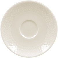 RAK Porcelain Favourite 5 1/8" Ivory Embossed Porcelain Saucer - 12/Case