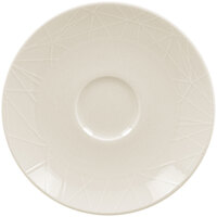 RAK Porcelain Wonder 5 15/16" Ivory Embossed Porcelain Saucer - 12/Case