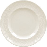 RAK Porcelain Favourite 6 3/4" Ivory Embossed Porcelain Flat Plate - 24/Case