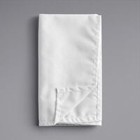 Oxford White 100% Spun Polyester Cloth Napkins, 20" x 20" MS2020 - 144/Case