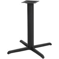 American Tables & Seating 36" x 36" Black 2-Piece Bar Height Outdoor Table Base Kit with 4" Column