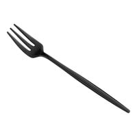 Acopa Odin Black 5 3/8" 18/8 Brushed Stainless Steel Extra Heavy Weight Forged Oyster / Appetizer / Cocktail Fork - 12/Case